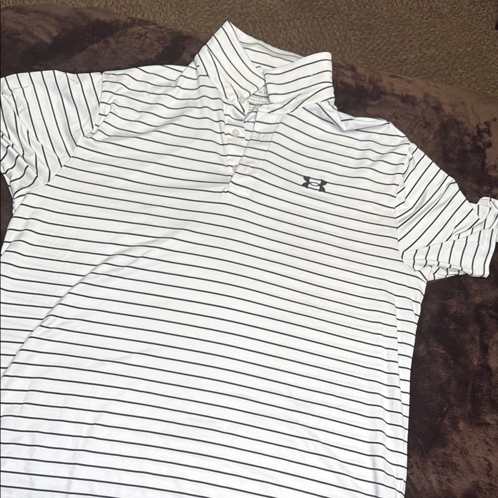 Under Armour Men's White Striped Shirt